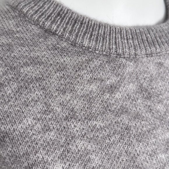 Anna Kay Wool-Blend Crewneck Ruffle Balloon Sleeve Sweater in Grey Women’s Sz M - Picture 8 of 15